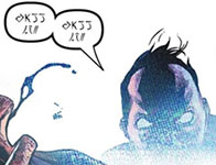 Modern Bridwell font appearing in a comic
